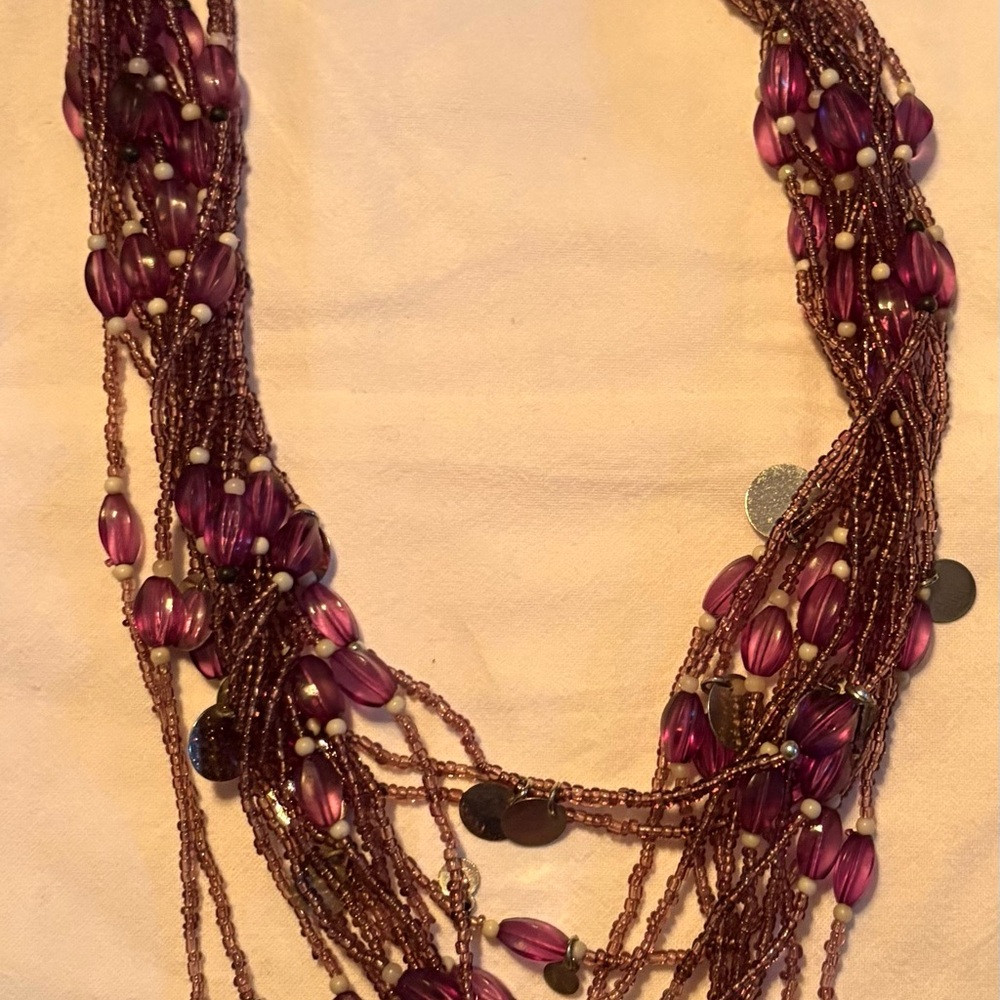 Elegant Purple Beaded Necklace